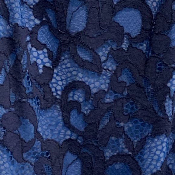 LILLY Pulitzer Aaliyah lace Cerulean Cocktail dress Carolina blue navy bow - Picture 4 of 6